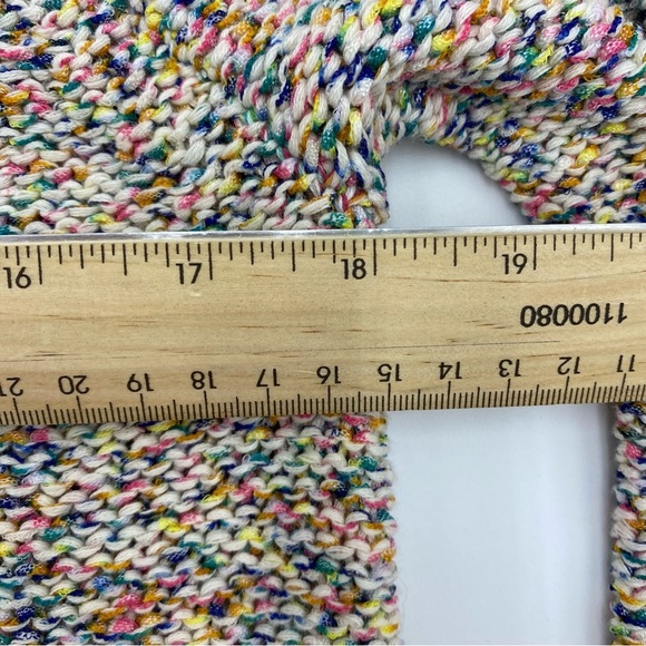 Lou & Grey Rainbow Sprinkle Sweater Oversized Cropped Pullover XS - Picture 5 of 7